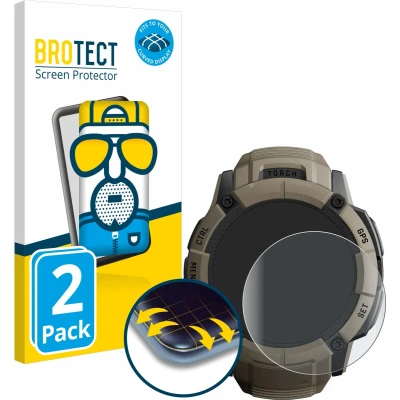 Afbeelding van BROTECT Screenprotector voor Garmin Instinct 2X Solar Tactical Edition Folie Beschermfolie matte volledig dekking (2 Stuks)