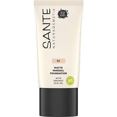 Afbeelding van SANTE 40360 foundationmake up 30 ml Koker Vloeistof 01 Warm Linen