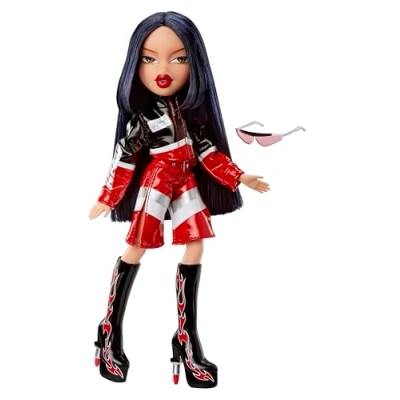 Afbeelding van Bratz Scorchin&#039; Jade Inclusief 1 modepop met outfit en accessoires, op de motorfiets geïnspireerde poppen, schattig speelgoed voor meisjes