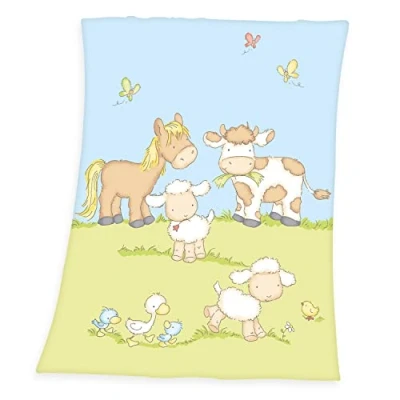 Afbeelding van Herding, Babydeken, Fynn boerderijdieren (75 x 100 cm)