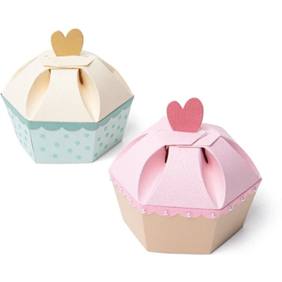 Afbeelding van Sizzix Thinlits Die Set Fabulous Cupcake Box by Debi Potter