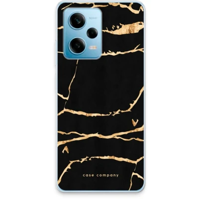 Afbeelding van Case Company® hoesje geschikt voor Xiaomi Redmi Note 12 Pro 5G Gouden marmer Soft Cover Telefoonhoesje Bescherming aan alle Kanten en Schermrand
