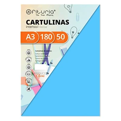 Afbeelding van 50 kaarten in turquoise, DIN A3, 180 g