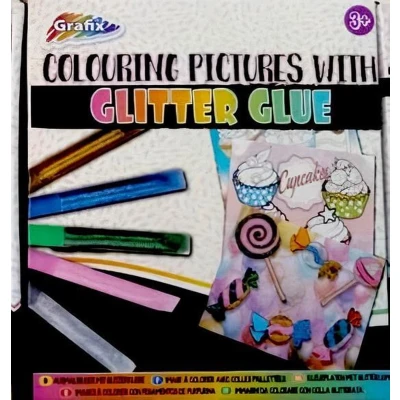Afbeelding van Grafix Glitter Glue kleurset