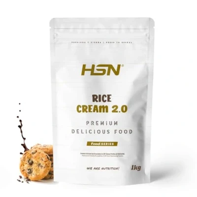 Afbeelding van HSN Rijstcrème 2.0 Chocokoekjes 1 kg = 33 innames per verpakking zonder toegevoegde suiker, 100% pure koolhydraten extra fijne en romige textuur ideaal rijstpap niet GMO, veganistisch,