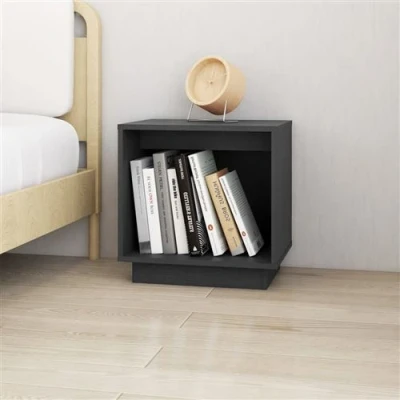 Afbeelding van Nachtkastje 2 St 40X30X40 Cm Massief Grenenhout 1 / Grijs