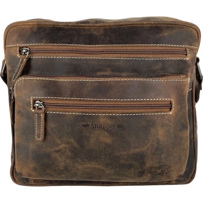 Afbeelding van Arrigo Tassen Schoudertas Crossbody Tas Dames Buffelleer Leer Cognac