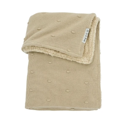 Afbeelding van Meyco Deken Ledikant Mini Knots Sand