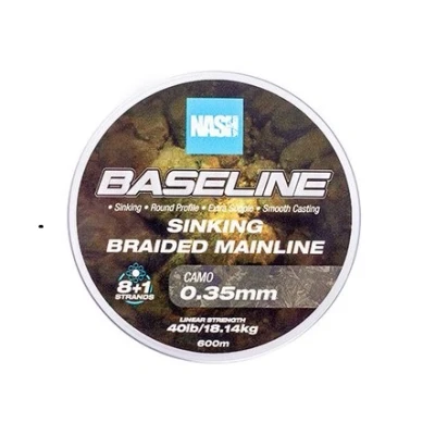 Afbeelding van Nash TT Baseline Sinking Braid UV Yellow Gevlochten lijn 40lb/0.35mm (600m)