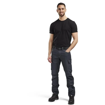 Afbeelding van Blaklader Service werkbroek denim stretch 1439 1141 Marineblauw