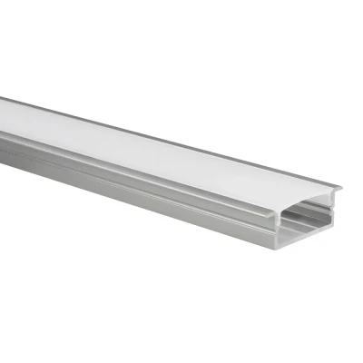 Afbeelding van Yphix Led Strip Profiel Marconia Aluminium Breed 1m Incl. Melkwitte Afdekkap LEDdirect.nl