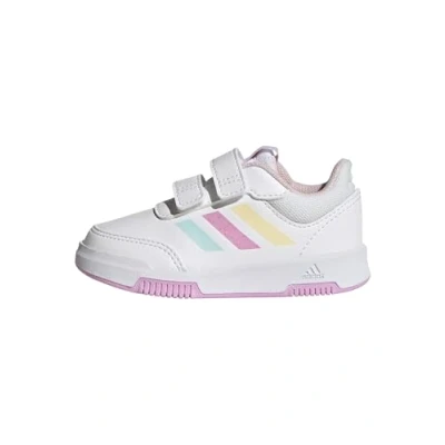 Image de adidas Mixte enfant Tensaur Hook and Loop Shoes, Cloud White/Blue/Bliss Lilac, 27 EU
