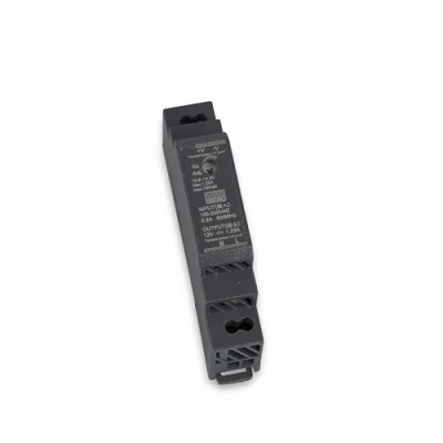 Afbeelding van MEAN WELL HDR 15 12 voeding, transformator, DIN rail 12, V/DC, W, voor ledverlichting, zwart, 90 x 17,5 54,5 mm