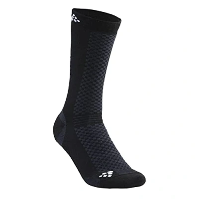 Afbeelding van Fietssokken Craft Warm Mid 2 pack maat 43/45 Zwart