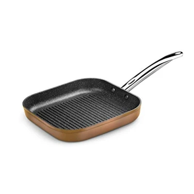 Afbeelding van Geribbelde Grillpan Monix M740030 Grill 28 cm Gehard aluminium (4 Onderdelen) Stuks)