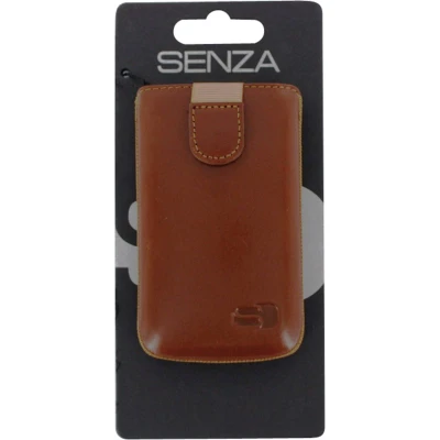 Afbeelding van Senza Leather Slide Case Cognac Size M