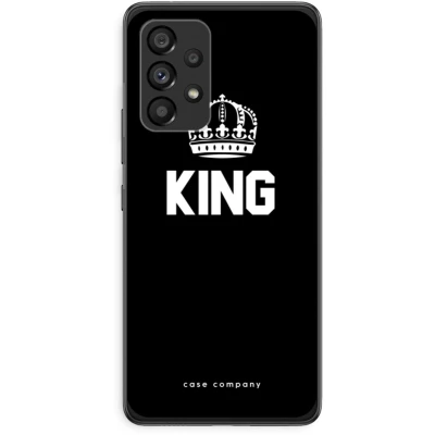 Afbeelding van Case Company® hoesje geschikt voor Samsung Galaxy A53 5G King zwart Soft Cover Telefoonhoesje Bescherming aan alle Kanten en Schermrand