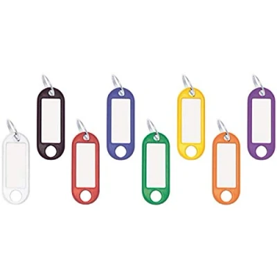 Afbeelding van WEDO Sleutelhanger Met Ring, 2 Gaats, Geel (pak 100 stuks)