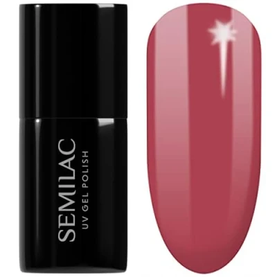 Afbeelding van Semilac UV nagellak Rose 400 Rood Oxide 7ml LED kleurlak voor intensieve kleur Langdurig