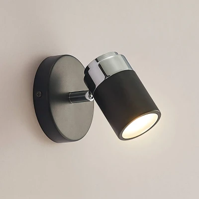 Afbeelding van Lindby buitenspot 1licht ijzer, zink, glas H: 11.5 cm GU10 zwart