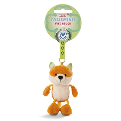 Afbeelding van NICI Fuchs 7 cm Talisminis pluche vos, hanger met sleutelhanger voor sleutelkoord, sleutelhanger, en zakhanger boodschap