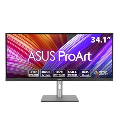 Afbeelding van Asus ProArt PA34VCNV LCD monitor Energielabel E (A G) 86.6 cm (34.1 inch) 3440 x 1440 Pixel 21:9 5 ms Hoofdtelefoonaansluiting IPS