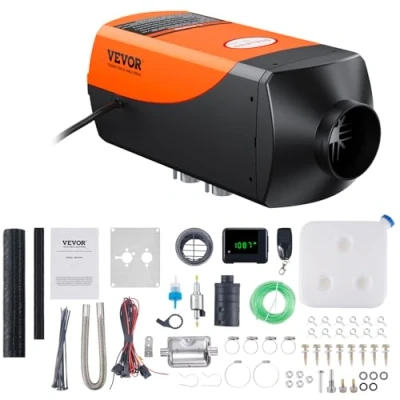 Afbeelding van VEVOR Diesel Standkachel 2KW 12V Luchtverwarmer met LCD display &amp; afstandsbediening Brandstoftank van 10L Autoverwarming Auto Heater Voor auto&#039;s, campers, bussen, bestelwagens, vrachtwagens, boten