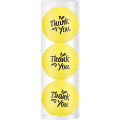 Afbeelding van Golfballen Gift Set Thank You Geel