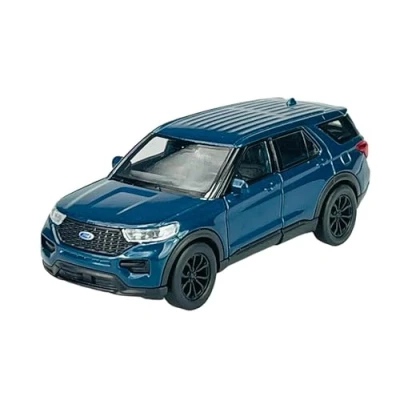 Afbeelding van Welly 2023 Ford Explorer Blauw ca. 1/34 1/39 Metalen automodel in doos