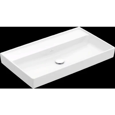 Afbeelding van Villeroy &amp; Boch Collaro dubbele meubelwastafel stone white ceramic+