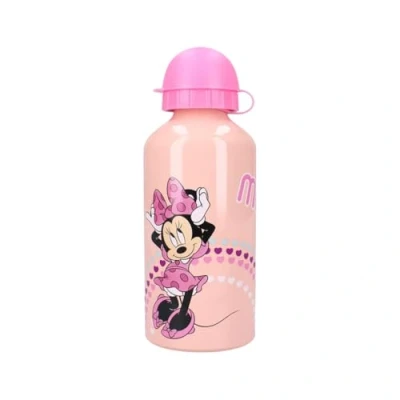 Afbeelding van My sweety pop Drinkfles Voor kinderen Aluminium Kleuterschool School Vakantie Maaltijden 19 cm 500 ml Hydratatie Cadeau idee (Minnie Mouse Roze/Perzik)
