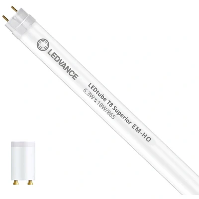 Afbeelding van Ledvance LED Buis T8 Superior (EM/Mains) Standard Output 6.3W 1100lm 865 Daglicht 60cm Vervangt 18W.