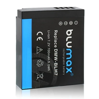 Afbeelding van Blumax Vervangende batterij voor Panasonic DMW BLH7 / BLH7E BLH7PP Lumix DMC GM1 GM5 GF7 GX800 LX15 7,2 V 700 mAh krachtige