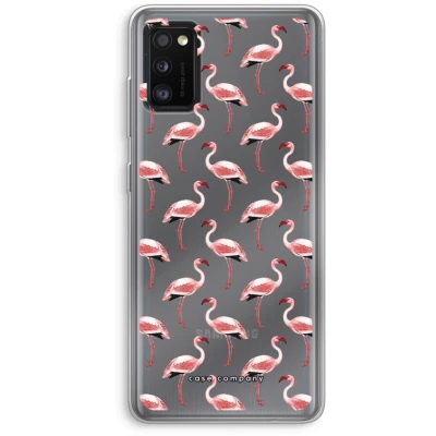 Afbeelding van Case Company® hoesje geschikt voor Samsung Galaxy A41 Flamingo Soft Cover Telefoonhoesje Bescherming aan alle Kanten en Schermrand