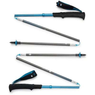 Afbeelding van BLACK DIAMOND Afstand Carbon Z trekking en hardloopstokken, paar ultralichte opvouwbare wandelstokken van koolstofvezel, vaste lengte, woestijnhemel, 130 cm