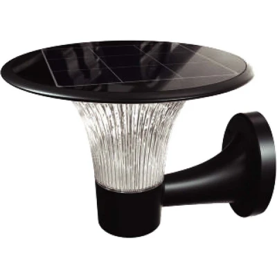 Afbeelding van V TAC VT 425 B Solarlampen Solar Wandlampen Sensor IP65 Zwart 15 Watt 1900 Lumen 6000K+4000K