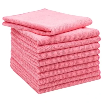 Afbeelding van ZOLLNER Reinigingsdoekjes van microvezel, 32 x cm, roze, 10 stuks