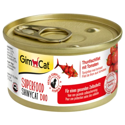 Afbeelding van Gimcat Superfood Shinycat Duo 70 g Kattenvoer Tonijn&amp;Tomaat