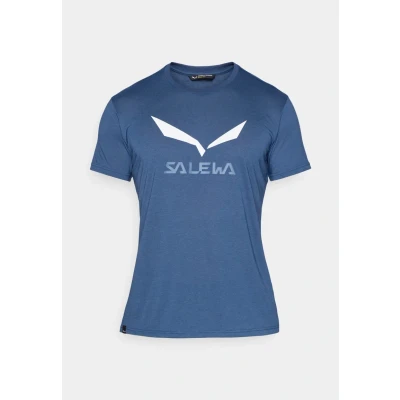 Afbeelding van Salewa Solidlogo DRY Sport Tshirt, Heren, Maat: 48, Dark denim