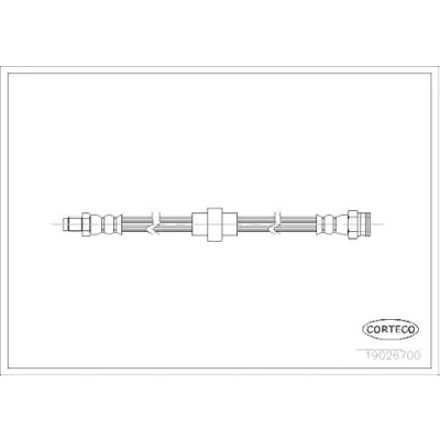 Afbeelding van CORTECO 19026700 Remslang Vooras 430 PEUGEOT: 205 Convertible, II Hatchback