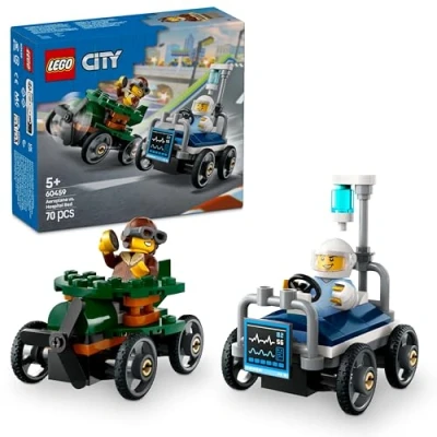 Image de LEGO® City 60459 Pack de bolides course : avion contre lit d&#039;hôpital