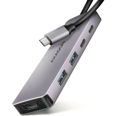 Afbeelding van Axagon HMC 5H60 laptop dock &amp; poortreplicator Docking USB 3.2 Gen 1 (3.1 1) Type C Grijs