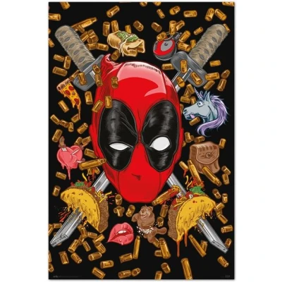 Image de Poster Marvel Deadpool Bullets And Chimichangas