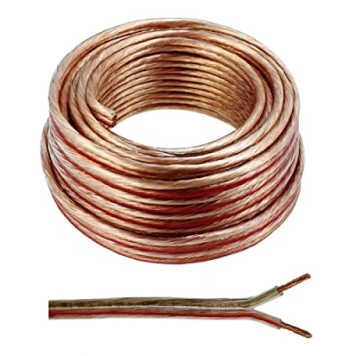 Afbeelding van Luidsprekerkabel 2 x 4,00 mm2 10 m transparant CCA audiokabel box kabel