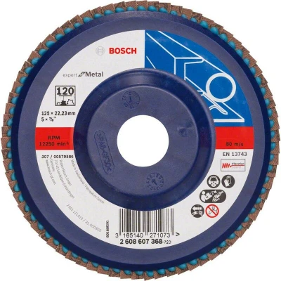 Afbeelding van Bosch Accessories 2608607368 X551 Lamellenschijf Diameter 125 mm Boordiameter 22.33 Staal 1 stuk(s)