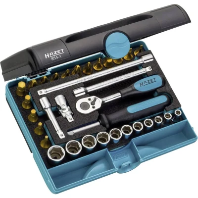 Afbeelding van HAZET 854 1 Doppenset 33 Binnen zeszijdig 1/4 Safety Insert System, SmartCase Vierkant