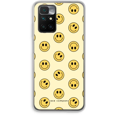 Afbeelding van Case Company® hoesje geschikt voor Xiaomi Redmi 10 Smiley N2 Soft Cover Telefoonhoesje Bescherming aan alle Kanten en Schermrand