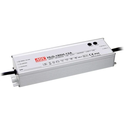 Afbeelding van Mean Well HLG 185H 48A LED driver, transformator Constante spanning, stroomsterkte 187 W 3.9 A 48 V/DC PFC schakeling, Overbelastingsbescherming,