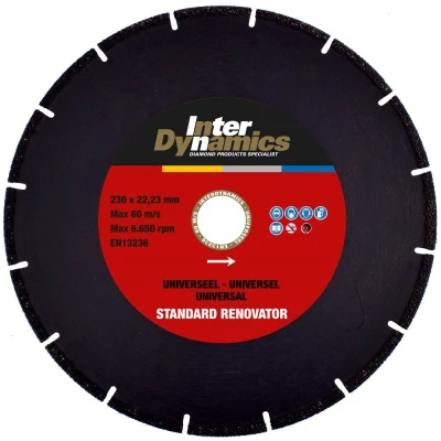 Afbeelding van Interdynamics renovator standard diamantdoorslijpschijf 125x22,23mm universeel