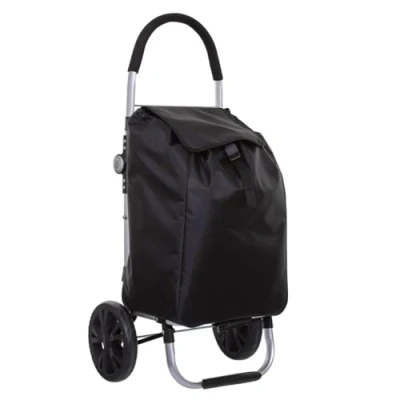Afbeelding van 5Five Boodschappen trolley tas met wielen 51 liter zwart 44x37x98 cm Het topmodel